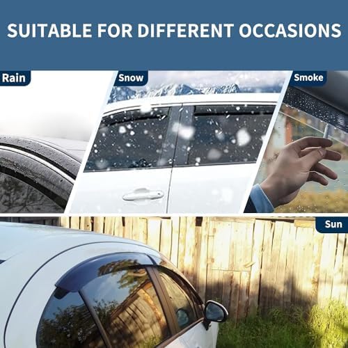 4PCS Window Rain Guards Fit for 2022 2023 2024 2025 Ford Maverick XL XLT Lariat