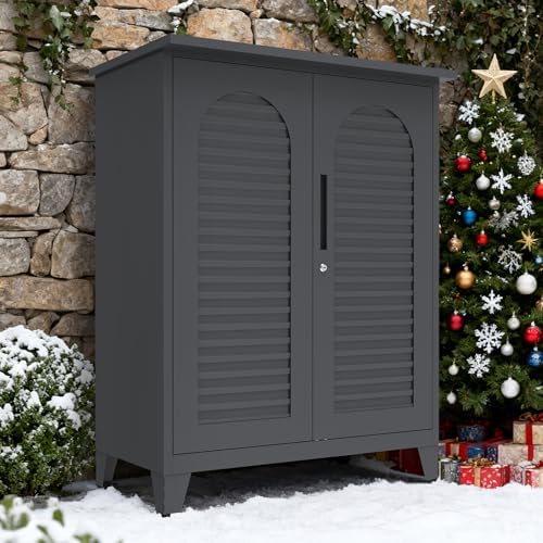 RYH 47.2” Tall Metal Outdoor Storage Cabinet(47.2" H × 35.4" W ×17....