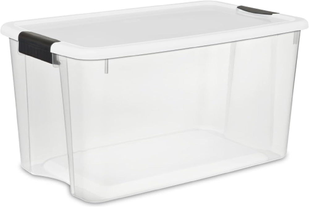Sterilite Ultra Latch Box with Lids for Home and Office, 70 Quart, 4-Pack