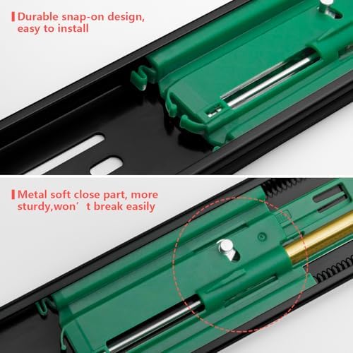 homdiy 10 Pairs Black Soft Close Drawer Slides 22 Inch Side Mount Runners