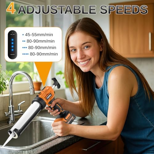This Hill Cordless Electric Caulk Gun, 10oz Dripless Silicone Hand Caulking G...