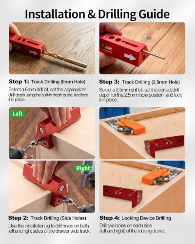 VASTHOME for Blum Undermount Drawer Slides Jig Works with Blum Tandem Drawer ...