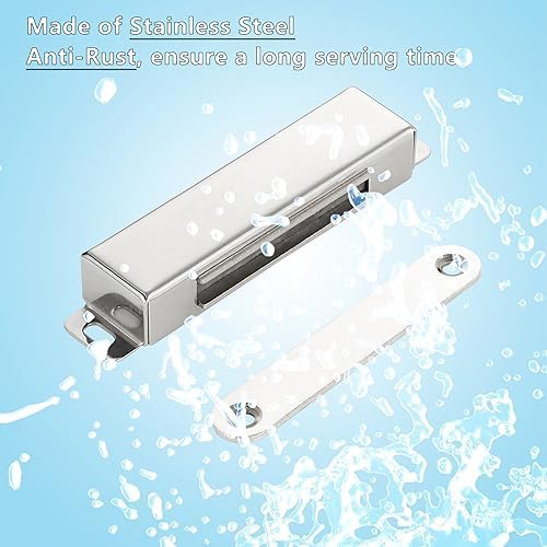 HBL 8 Pack | Heavy-Duty Magnetic Door Catch - Large 90 Lbs Pull Force, Stainl...