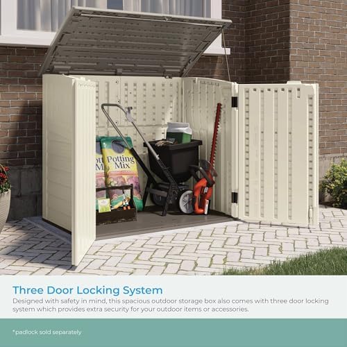 Suncast 34 Cu Ft Capacity Horizontal Outdoor Storage Shed