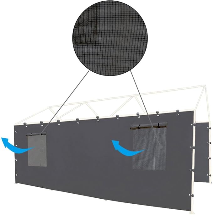 Sidewall Panel with Mesh Windows and Elastic Ball Bungees,