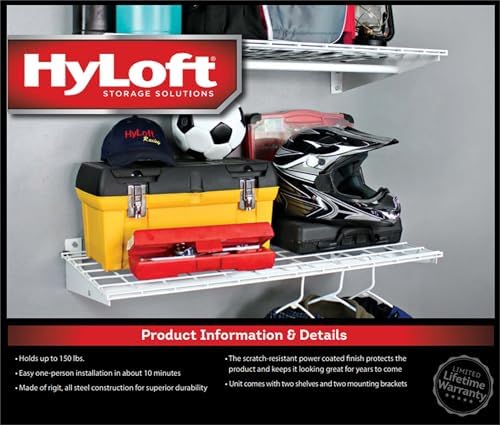 HyLoft 2-Pack Heavy Duty Steel Wall Garage Shelving, 36 in. x 18 in. Adjustab...