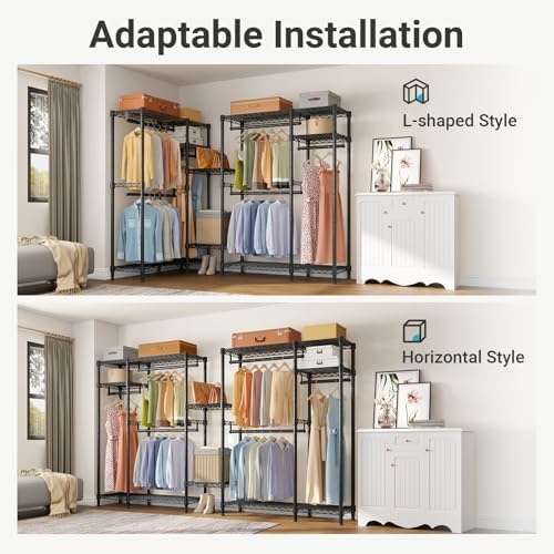 VIPEK V2 Heavy Duty Clothes Rack, Portable Metal Closet System, Black