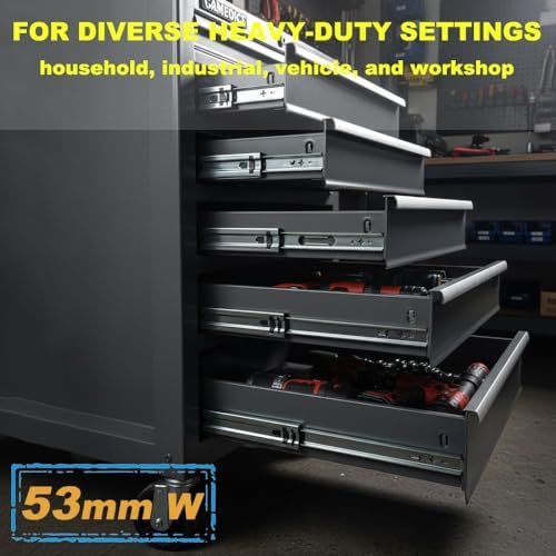 Heavy Duty 22" Drawer Slides, Full Extension Ball Bearing, 300LB