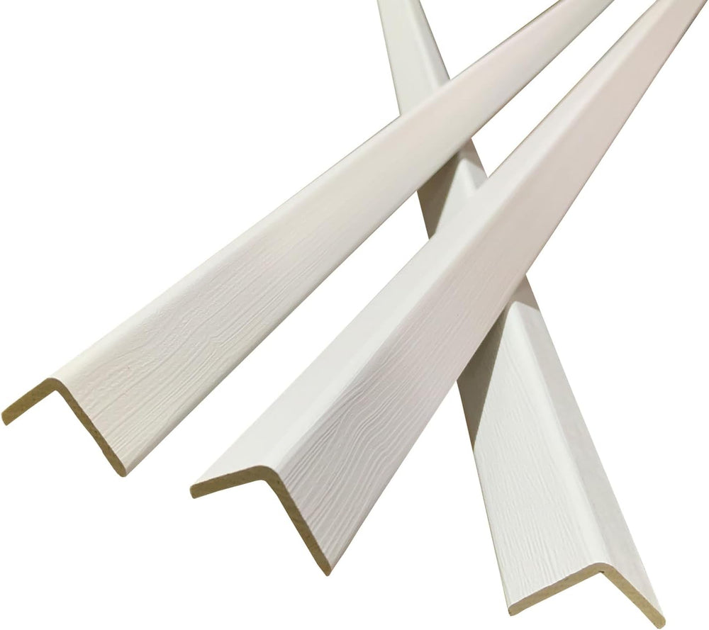 Wall Corner Protector 6PCS 45" Corner Molding Trim White Wood Grain Corn...
