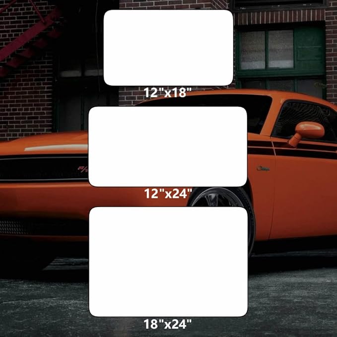 4 Pack Blank Car Door Magnet Sticker, Rounded Corners Magnetic Vehicle Sign