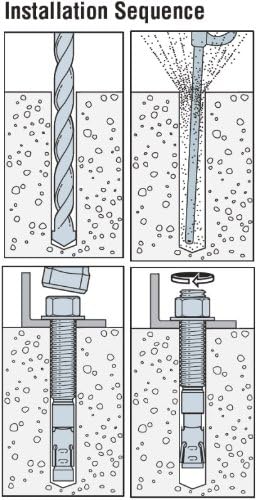 Simpson Strong-Tie STB2-50512 Wedge Anchors 4 Pack - 1/2 in x 5-1/2 in, Stron...