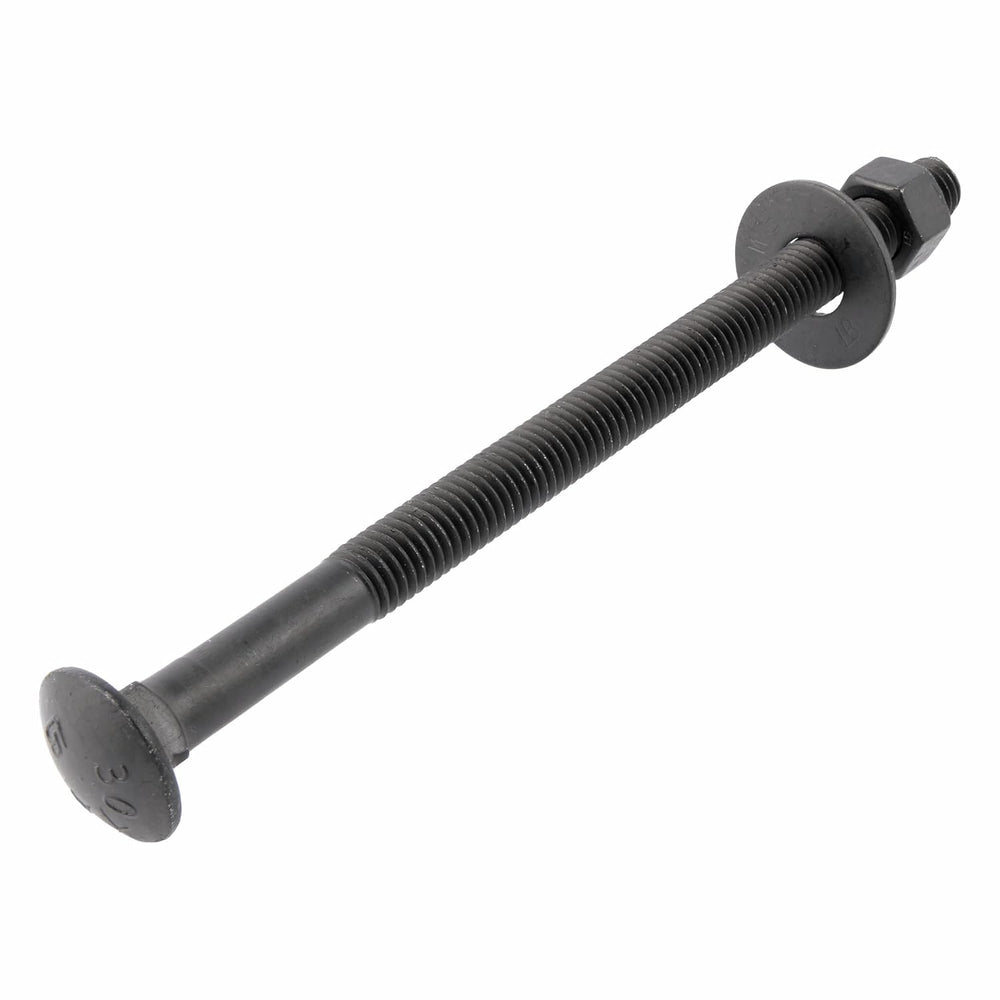 3/8" x 8" (25 Pack) Black Carriage Bolt Kit, Grade 307A, Ceramic Co...