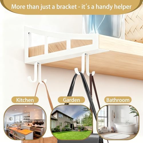 Decorative Shelf Brackets 10 Inch Heavy Duty Floating, Iron Wall Mount