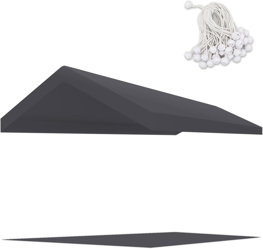 10' x 20' Upgraded Carport Replacement Canopy Cover Grey