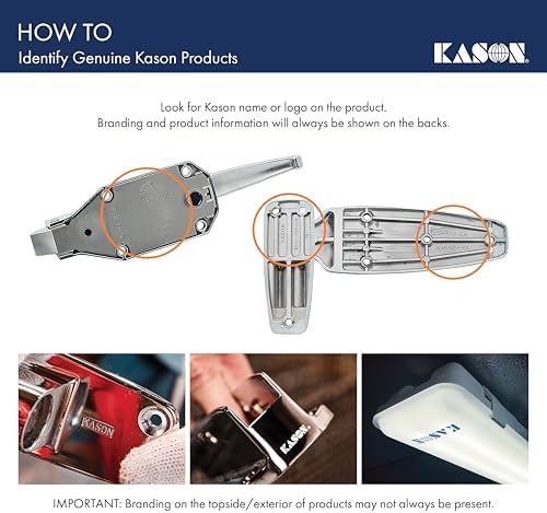 Kason 1095 Spring Action Door Closer and Adjustable Wide-Hook, Flush to 3/4 I...
