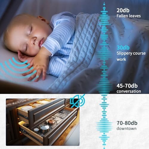YENUO 5 Pairs Soft Close Drawer Slides Full Extension 12–24 Inch 100 LB