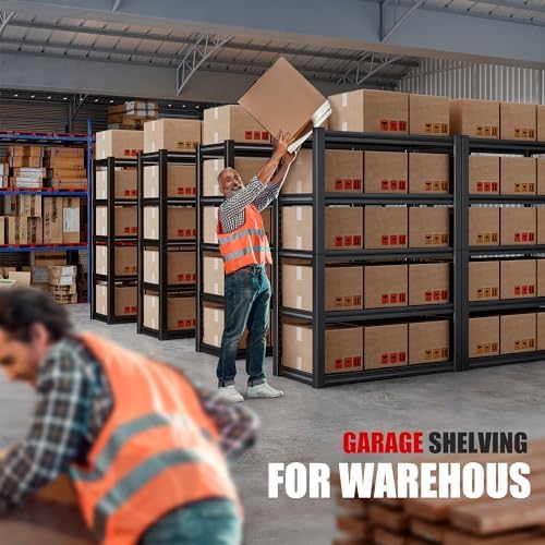 Raybee Storage Shelves 2000LBS Garage Shelving Heavy Duty, 5-Tier Adjustable ...