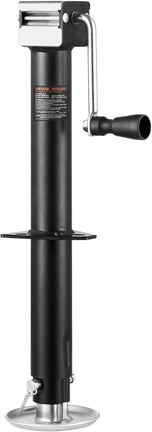 VEVOR 5000 lbs A-Frame Trailer Jack, 15" Vertical Travel, Adjustable Dro...