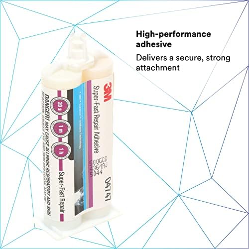 3M Super-Fast Repair Adhesive, 04747, 1.6 fl oz Cartridge, Tranlucent Color