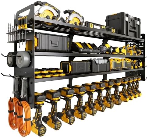 Large 49.8" Power Tool Organizer Wall Mount, 4-Tier