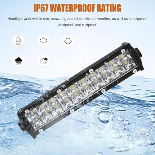 Motorcycle LED Light Bar & ON-Off Switch Headlight kit for CRF110 CRF250F...