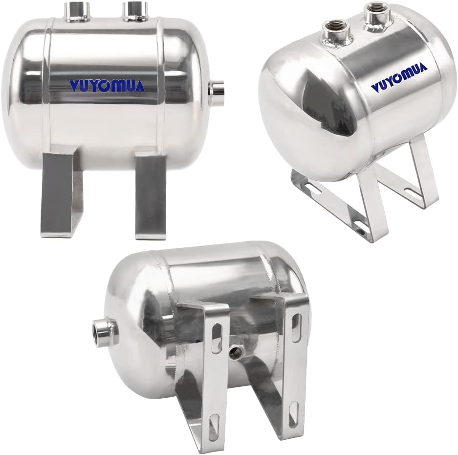 1/4" NPT Air Compressors 1 Gallon Stainless Steel Portable Air Compresso...