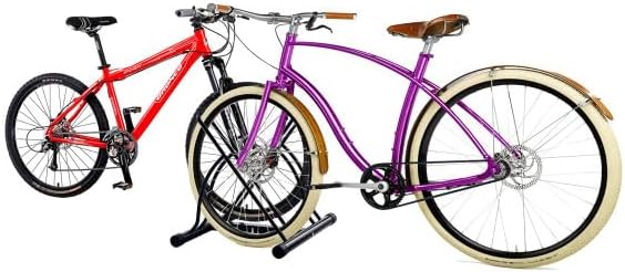 Bike Rack – Dual Bicycle Stand for 2 Mountain, Road, or Kid’s Bikes – Indoor ...