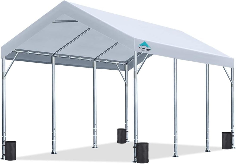ADVANCE OUTDOOR 12x20 ft Canopy Garage Heavy Duty Carport Car Boat Shelter Pa...