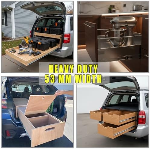 Heavy Duty 40" Drawer Slides, Full Extension Ball Bearing, 300LB