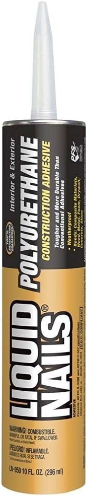 Liquid Nails LN-950 6 Pack 10 oz. Polyurethane Construction Adhesive, Tan