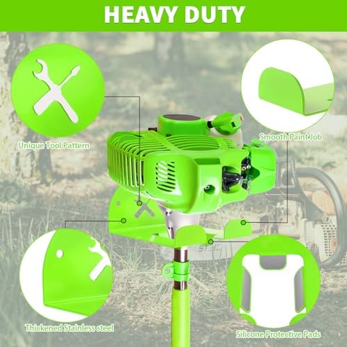 Upgraded Trimmer Rack Wall Mount - 8" Heavy Duty Weed Eater Hanger for G...
