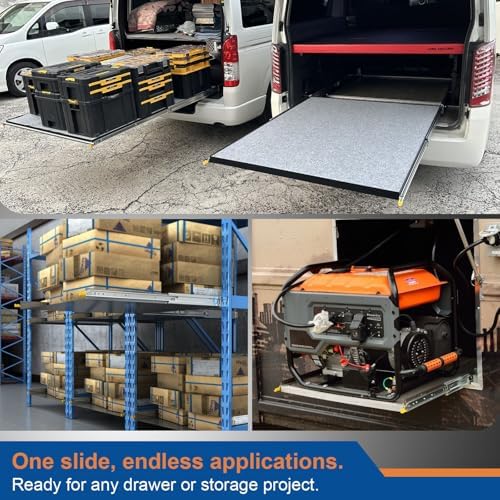 VADANIA 60" Industrial Grade Heavy Duty Drawer Slide with Lock #D76