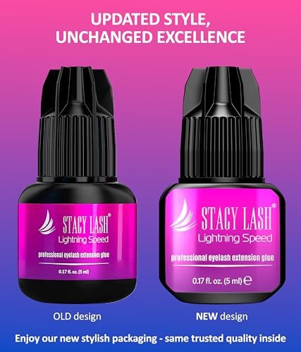 STACY LASH Lightning Speed Eyelash Extension Glue 5ml /0.17 fl.oz / 0.3 Sec D...