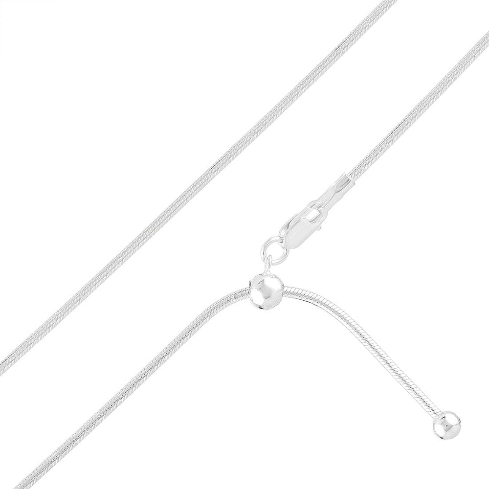 Savlano 925 Sterling Silver Italian 1.5mm Solid Snake Adjustable Bolo 14-24 I...