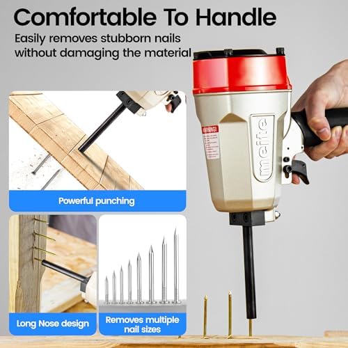 meite BW100 Pneumatic Nail Remover 9-16 Gauge Denailer for Pallet Recycling