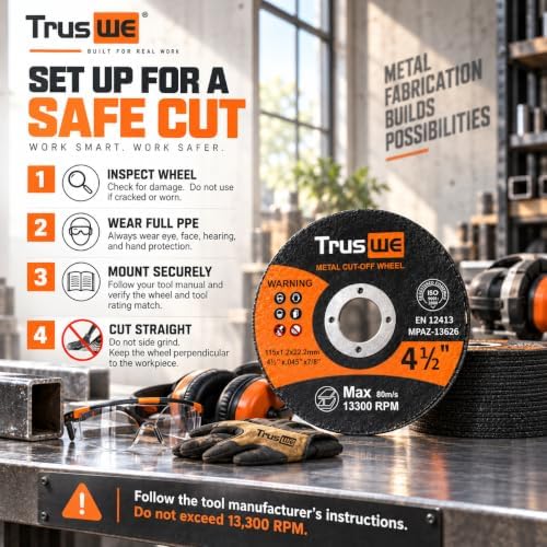 105 Pack Cut Off Wheel - 4 1/2 Cut Off Wheel for Metal & Stainless Steel ...