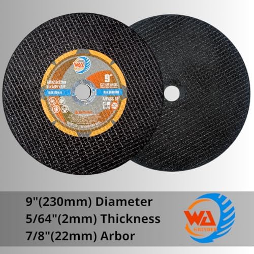 WA 10PACK - 9" x 5/64" x7/8" Cut Off Disc, Angle Grinder Chop ...