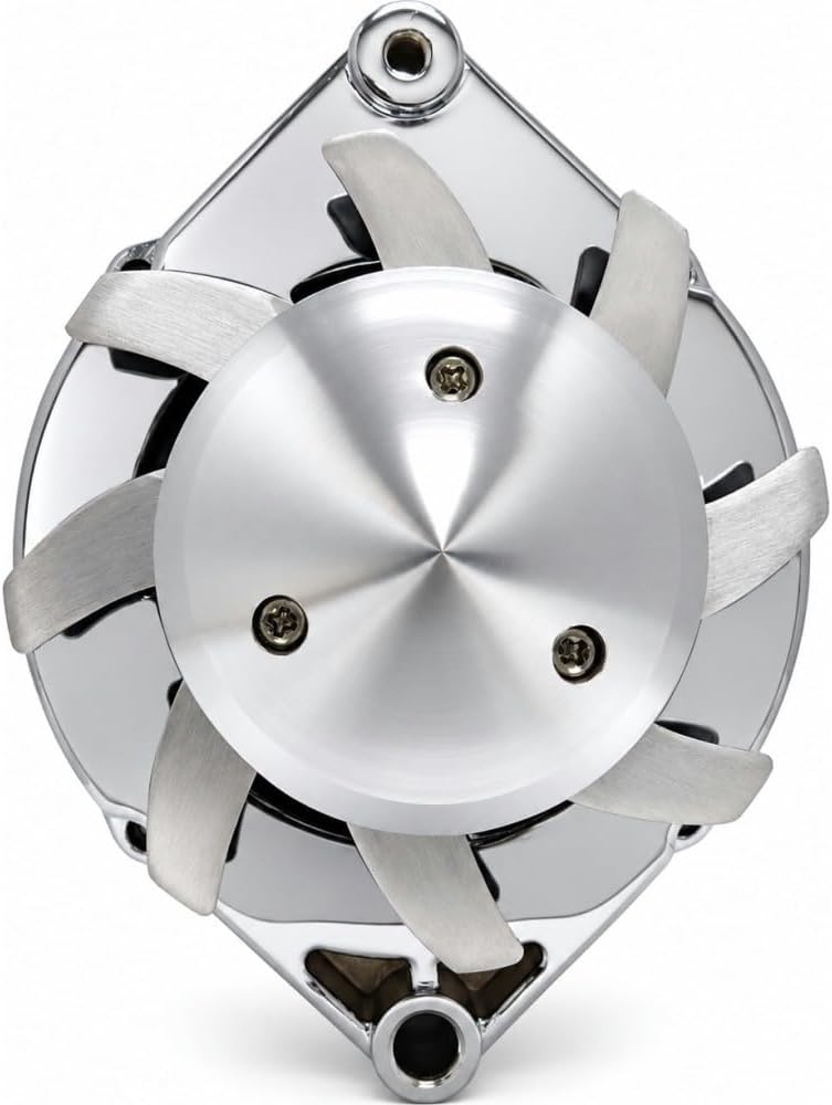 RAREELECTRICAL 150A Chrome Billet Alternator Fits 6 Groove Belt 17295