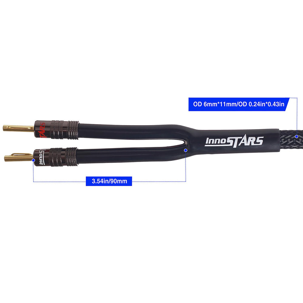 12AWG Gauge Premium Heavy Duty Braided Audio Speaker Cable Wire with 24K Gold...