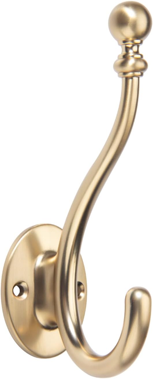TUNNY Towel Hooks Bathroom - 5 Pack Champagne Bronze Coat Hook Robe Hooks Dec...