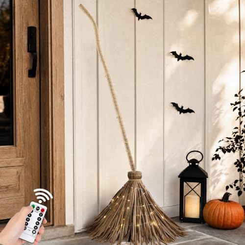 Halloween Decorations – 4.5FT Light Up Witch Broom