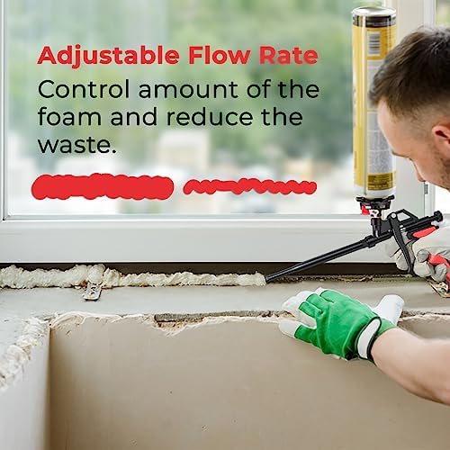 Spray Foam Insulation Gun, Teflon-Coated, Red, 2 Pack