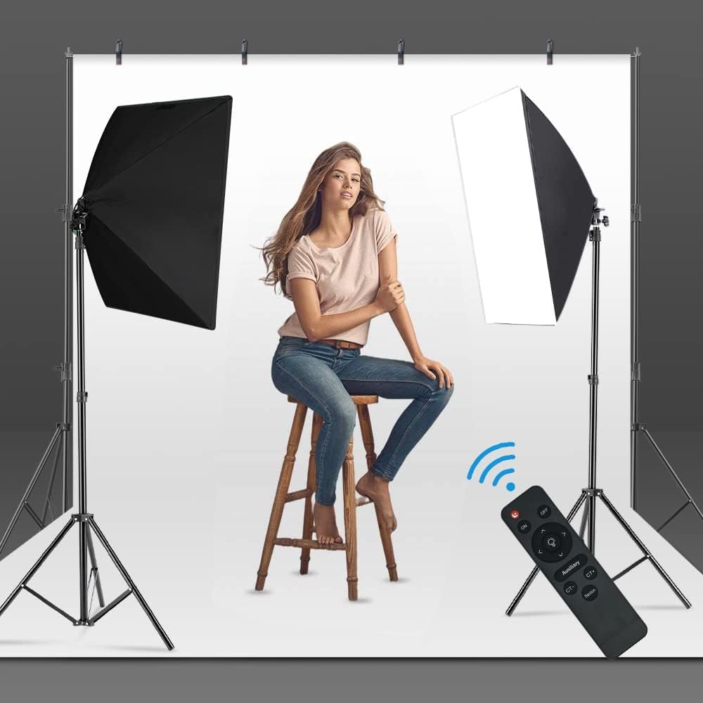 MOUNTDOG Softbox Lighting Kit, 2x19.7"x27.5" Photography Continuous...