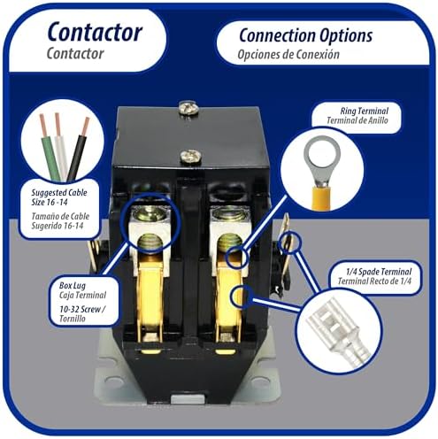 Appli Parts APAC-240240 Heavy Duty Contactor 2 Poles 40A 240V Coil Replacemen...