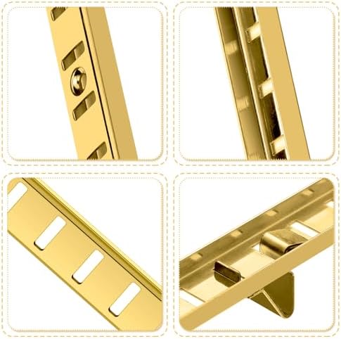 Yaocom 6 Pcs 36 Inch Shelf Pilaster Metal Mortise Mount Pilaster Strip Adjust...