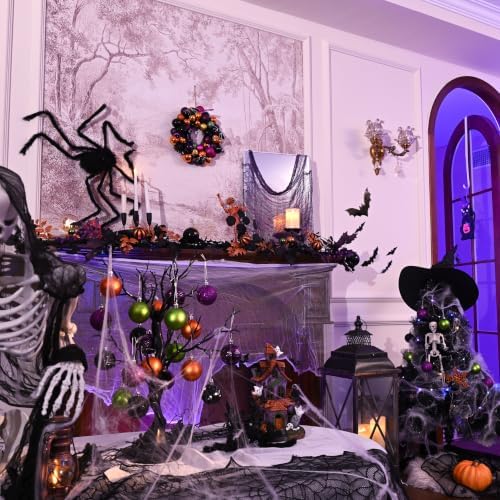 Valery Madelyn Halloween Decorations 12" Pumpkin Wreath for Front Door