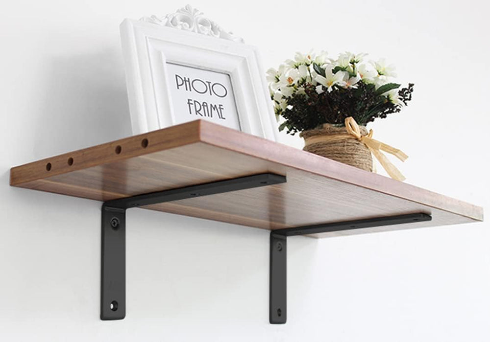Heavy Duty Shelf Brackets 10 inch Rustic L Black Shelf Brackets 10 x 6 inches...