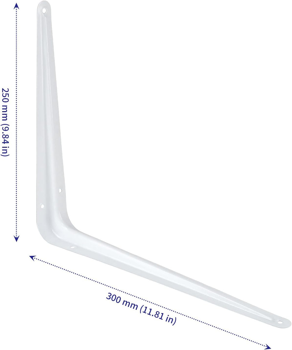SOUJAP 24 Pack 10 x 12 Inch White Shelving Brackets, Metal L Brackets Support...