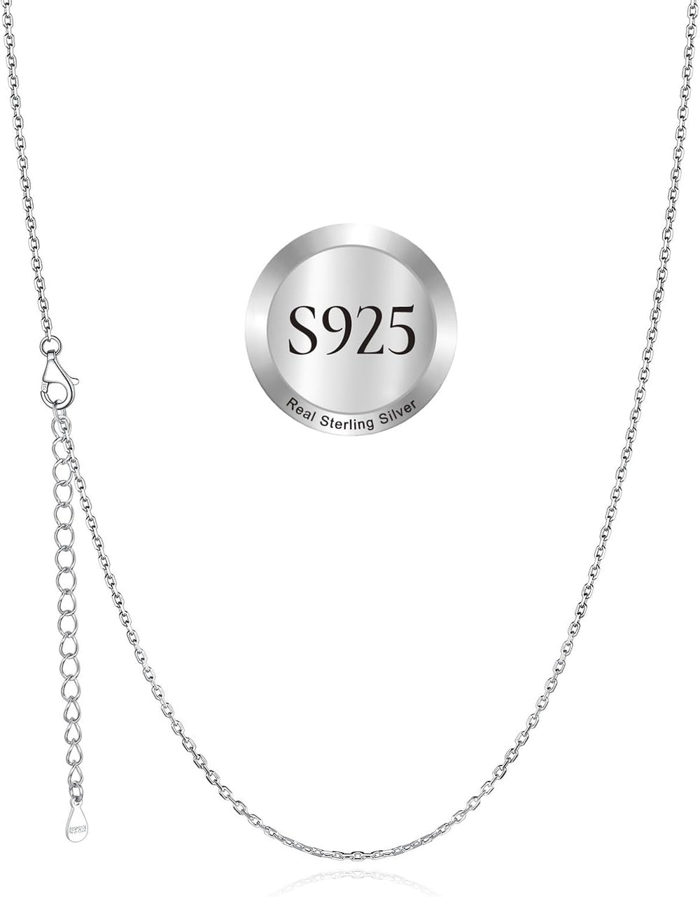 SILVERCUTE 925 Sterling Silver Necklace for Women,1mm/1.3mm/1.5mm/1.6mm Thin ...