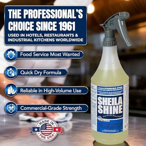 Sheila Shine 1 Quart Stainless Steel Cleaner and Polish - Cleans, Polishes &a...